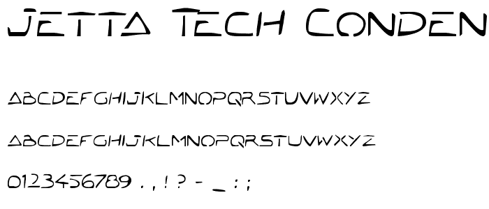 Jetta Tech Condensed font
